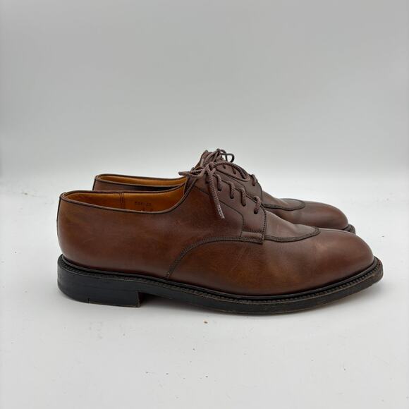 J.M. Weston 598-22 Half Hunt Brown Boxcalf Leather Derby Shoes Men\'s 8D main image 4